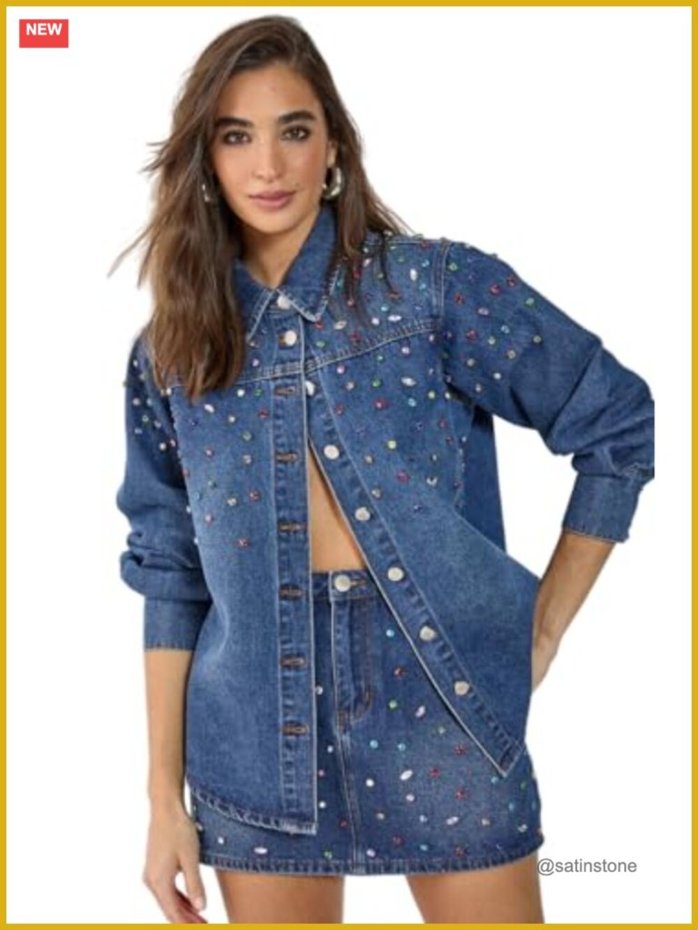 Nasty Gal Denim Mini Skirt Cotton Zip